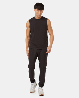 Black-Recycled-Polyester-Tank-Top