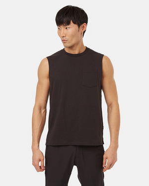 Black-Recycled-Polyester-Tank-Top