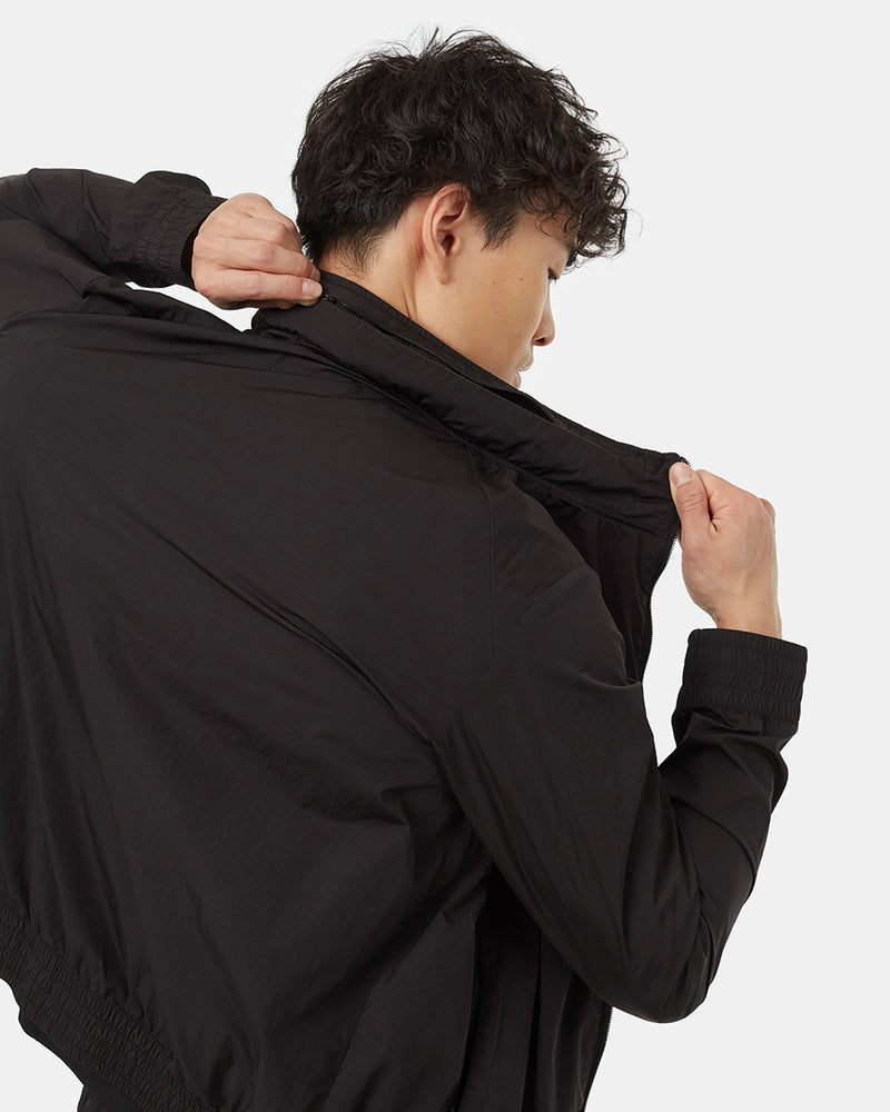 Black-Sustainable-Packable-Hooded-Jacket