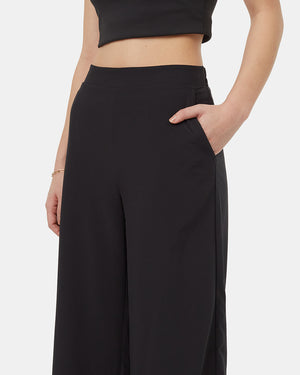 Black-Sustainable-Recycled-Polyester-Cropped-Pant