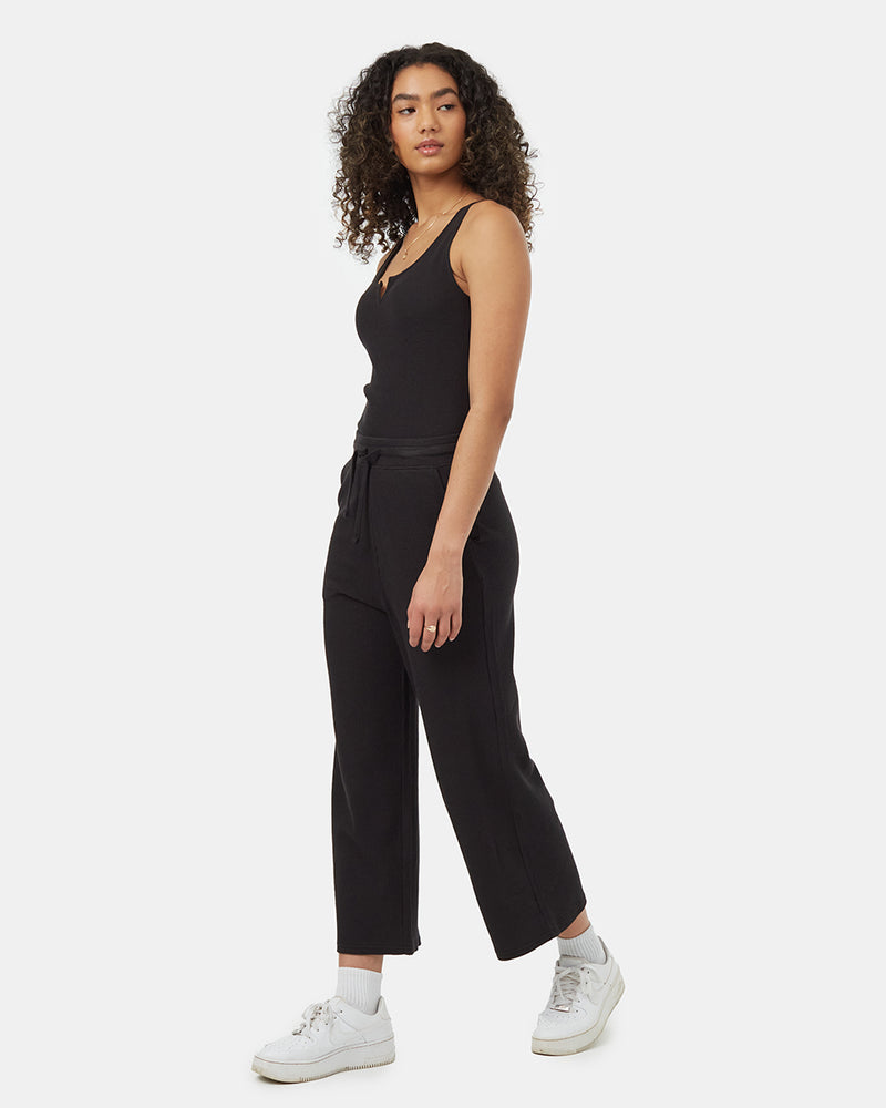 Black-Waffled-High-Rise-Cropped-Pant