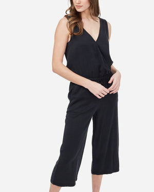 Black-White-Womens-Lightweight-Tencel-Jumpsuit-