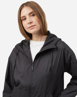 Black Women's Recycled Polyester Zip-Up