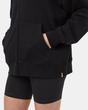 Black-Womens-Eco-Friendly-Hooded-Zip-up