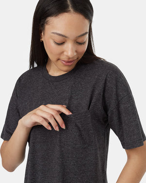 Black-Womens-Hemp-Crew-Neck-Top