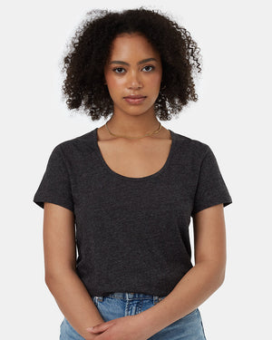 Black-Womens-Hemp-Scoop-Neck-Top