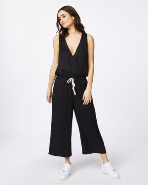 Black-Womens-Lightweight-Tencel-Jumpsuit-