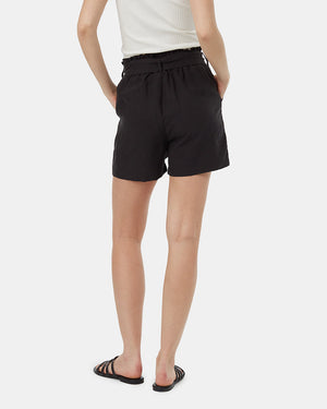 Black-Womens-Paper-Bag-Shorts