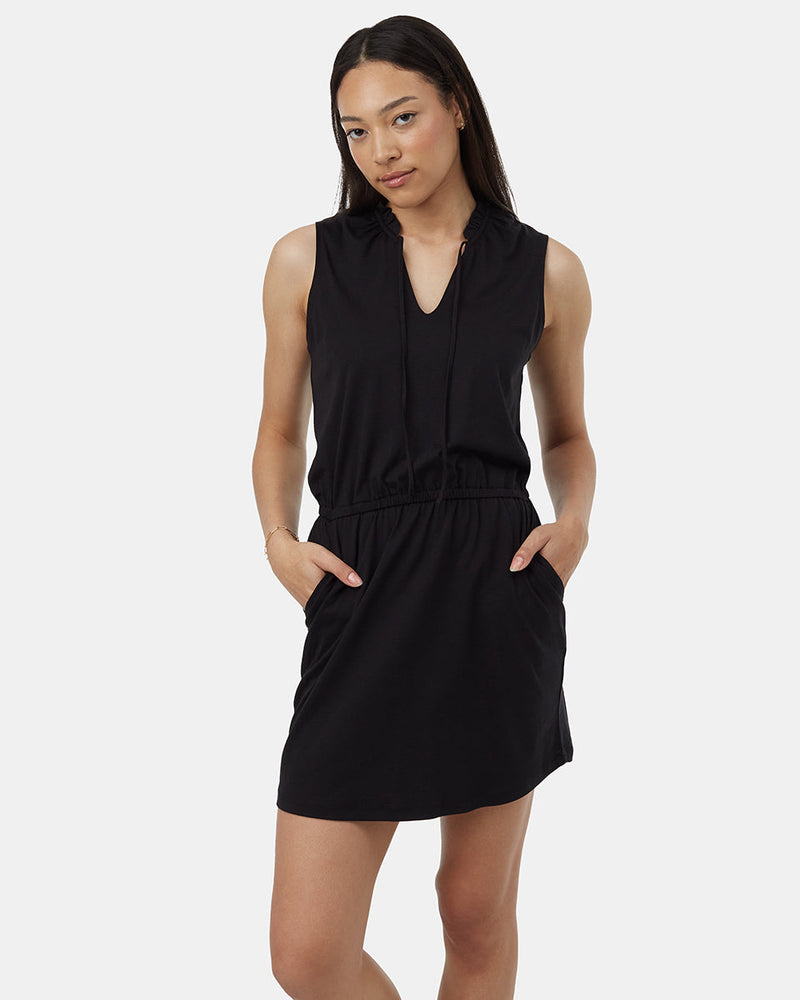 Black-Womens-Recycled-Polyester-Dress
