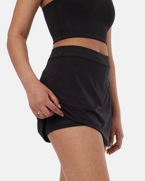 Black-Womens-Recycled-Polyester-Skort