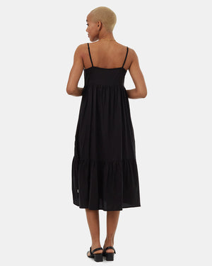 Black-Womens-Tencel-Tiered-Cami-Dress