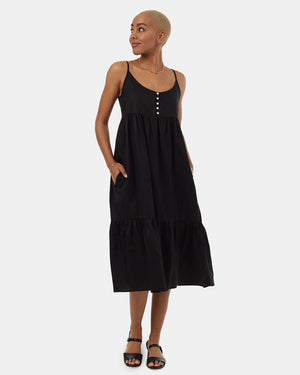 Black-Womens-Tencel-Tiered-Cami-Dress