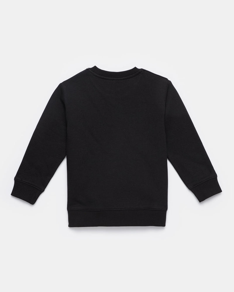 Black Kids Organic Cotton Fleece Sweatshirt