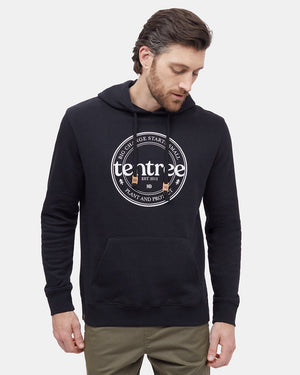 Black Men's Eco-Friendly Pullover Hoodie