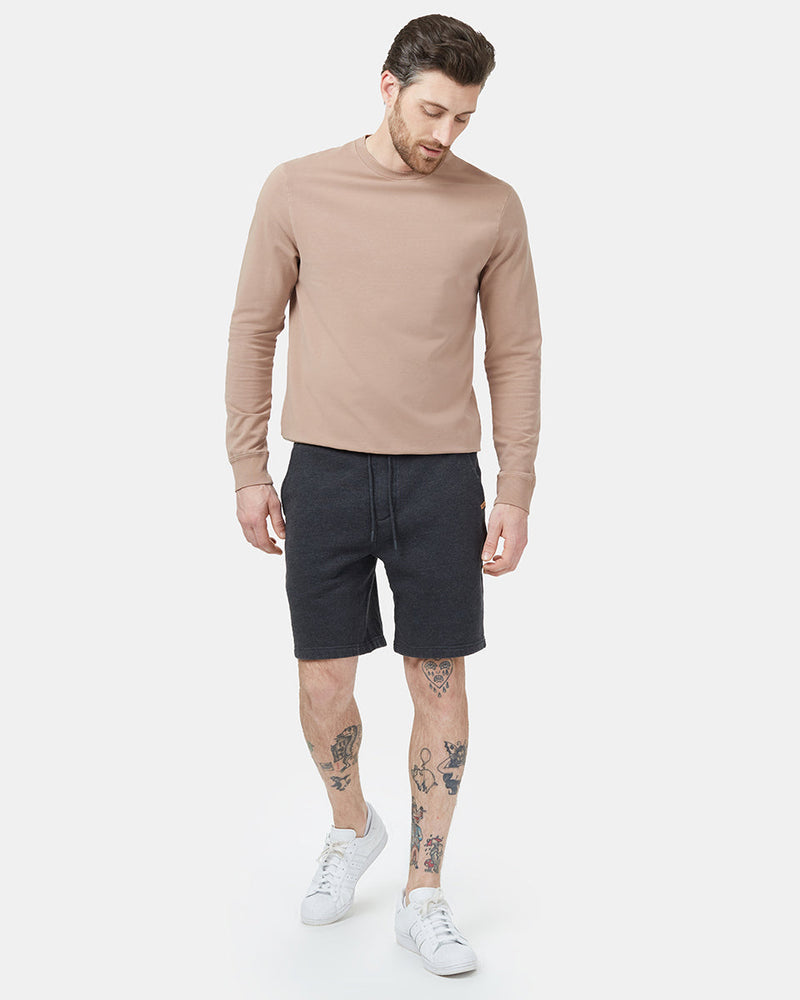 Black Men's Organic Cotton Fleece Sweatshorts