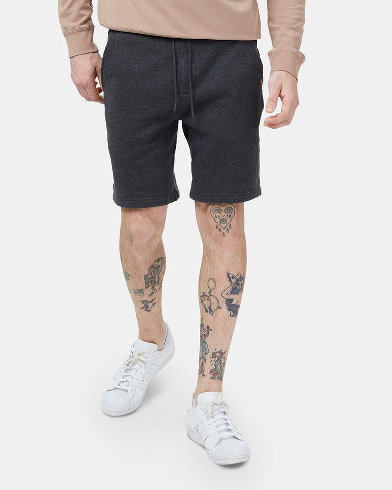 Black Men's Organic Cotton Fleece Sweatshorts