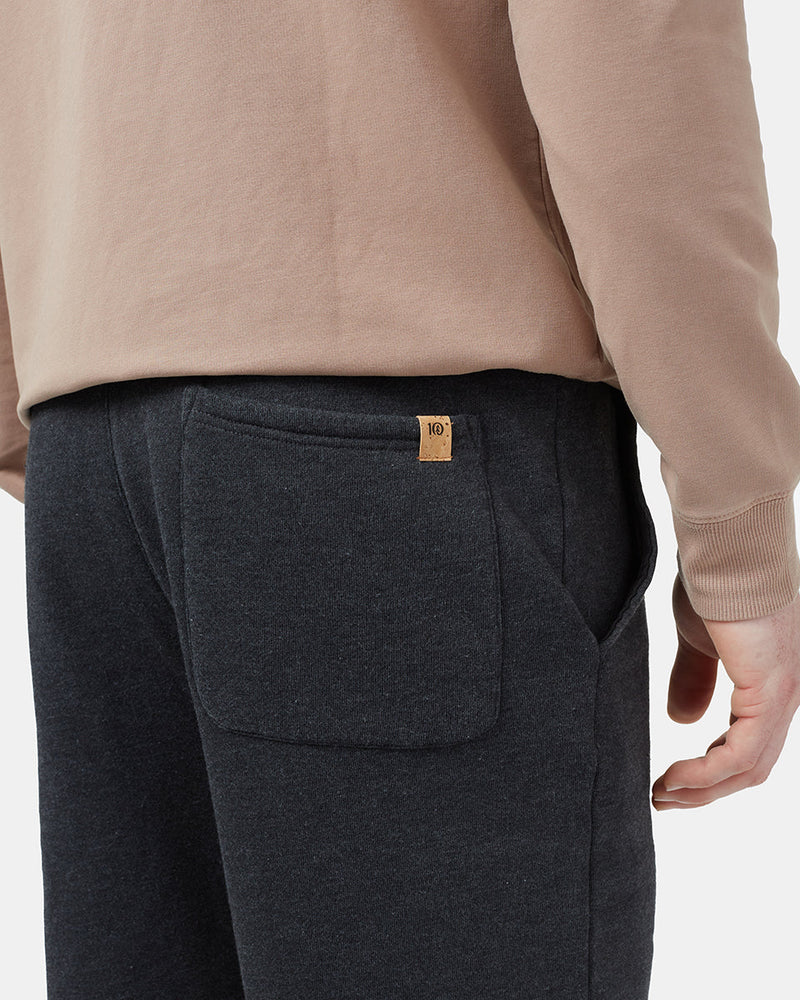 Black Men's Organic Cotton Fleece Sweatshorts