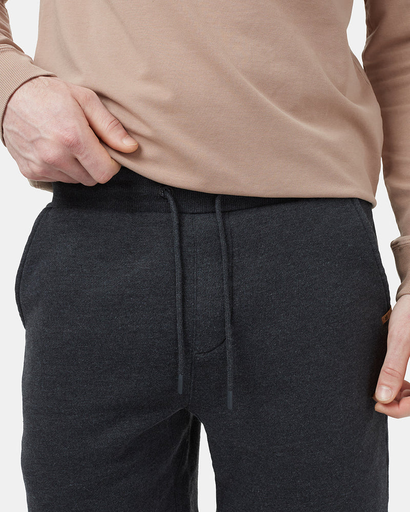 Black Men's Organic Cotton Fleece Sweatshorts
