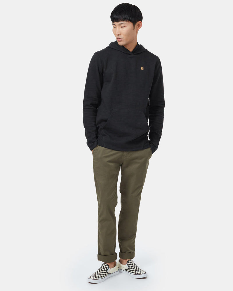 Black Men's Organic Cotton Pullover Hoodie