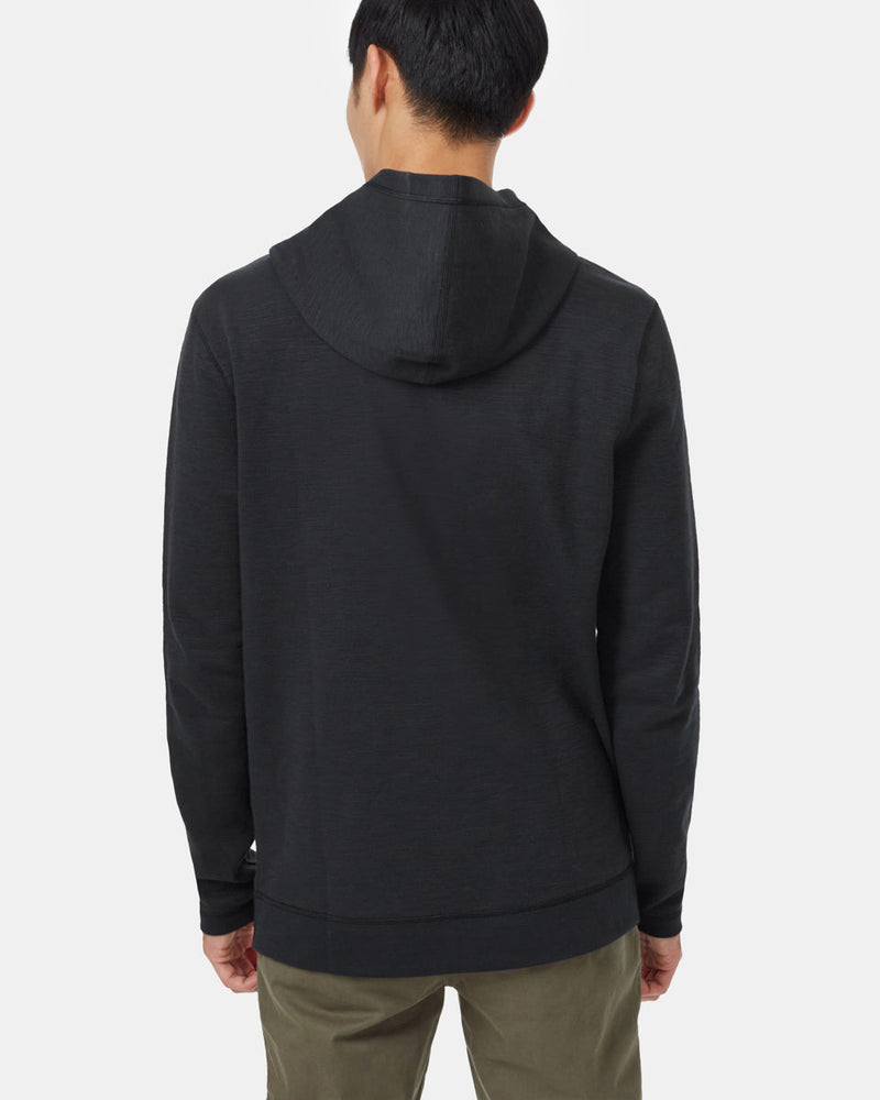 Black Men's Organic Cotton Pullover Hoodie