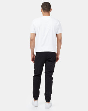 Black Men's Twill Joggers