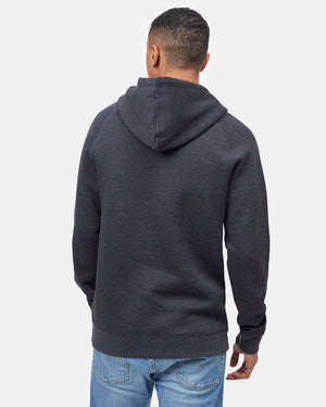 Black Organic Cotton Button Hoodie