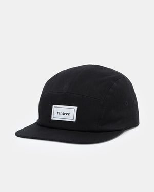 Black Organic Cotton Flat Brim Hat