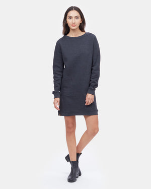 Black Women's Crew Neck Sweater Dress