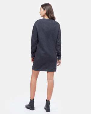 Black Women's Crew Neck Sweater Dress