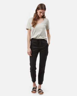 Black Women's Hemp Trousers