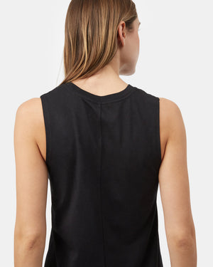 Black Women's Mid-Length Slit Dress