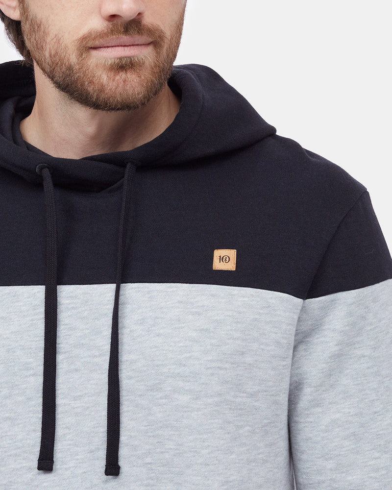 Black,Gray Men's Stripe Pullover Hoodie