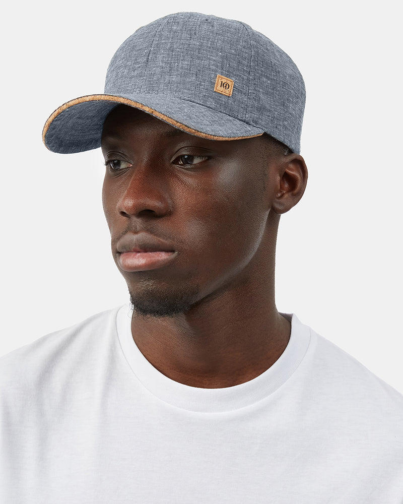 Blue-Adjustable-Cork-Baseball-Cap