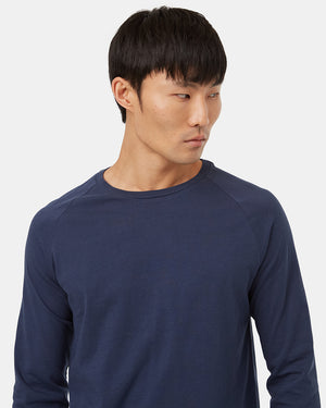 Blue-Cotton-Basic-Longsleeve-T-Shirt