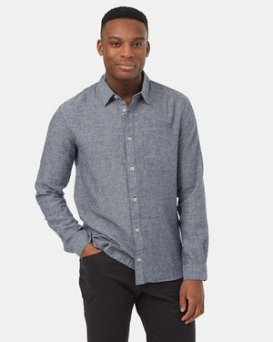 Blue-Mens-Hemp-Long-Sleeve-Shirt