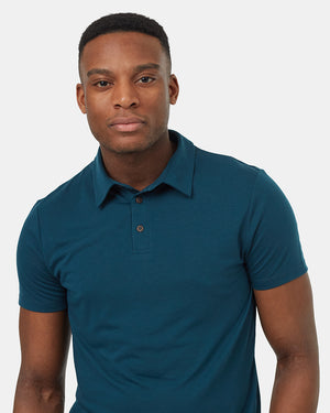 Blue-Mens-Short-Sleeve-Polo-Neck-T-Shirt