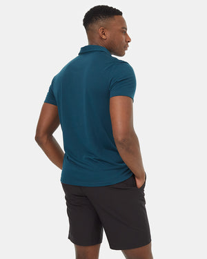 Blue-Mens-Short-Sleeve-Polo-Neck-T-Shirt