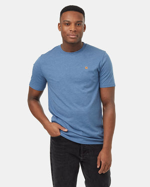 Blue-Recycled-Polyester-Crew-Neck-Tee