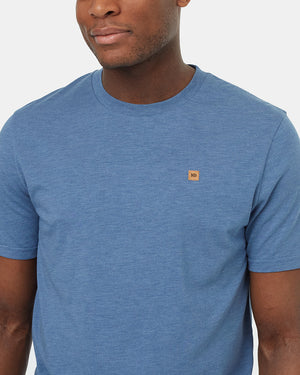 Blue-Recycled-Polyester-Crew-Neck-Tee