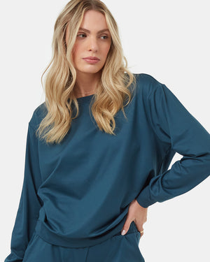 Blue-Sustainable-Active-Open-Back-Sweatshirt