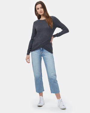 Blue Women's Longsleeve Crossover Jumper