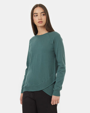 Blue-Women_s-Longsleeve-Crossover-Jumper