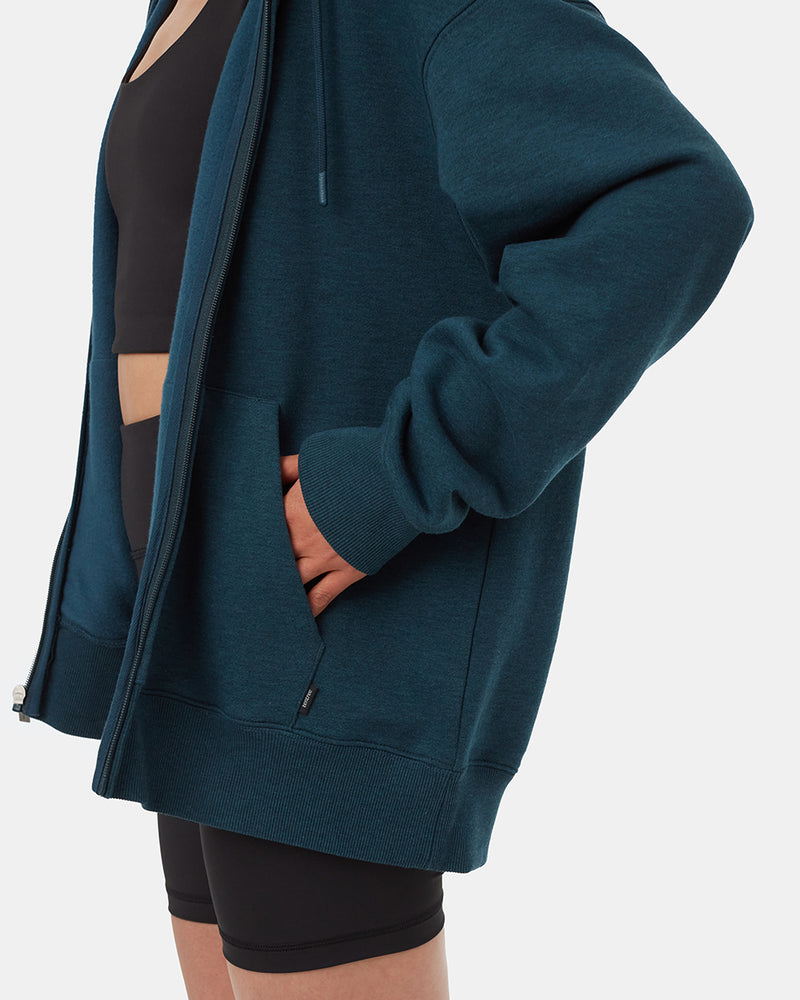 Blue-Womens-Eco-Friendly-Hooded-Zip-up