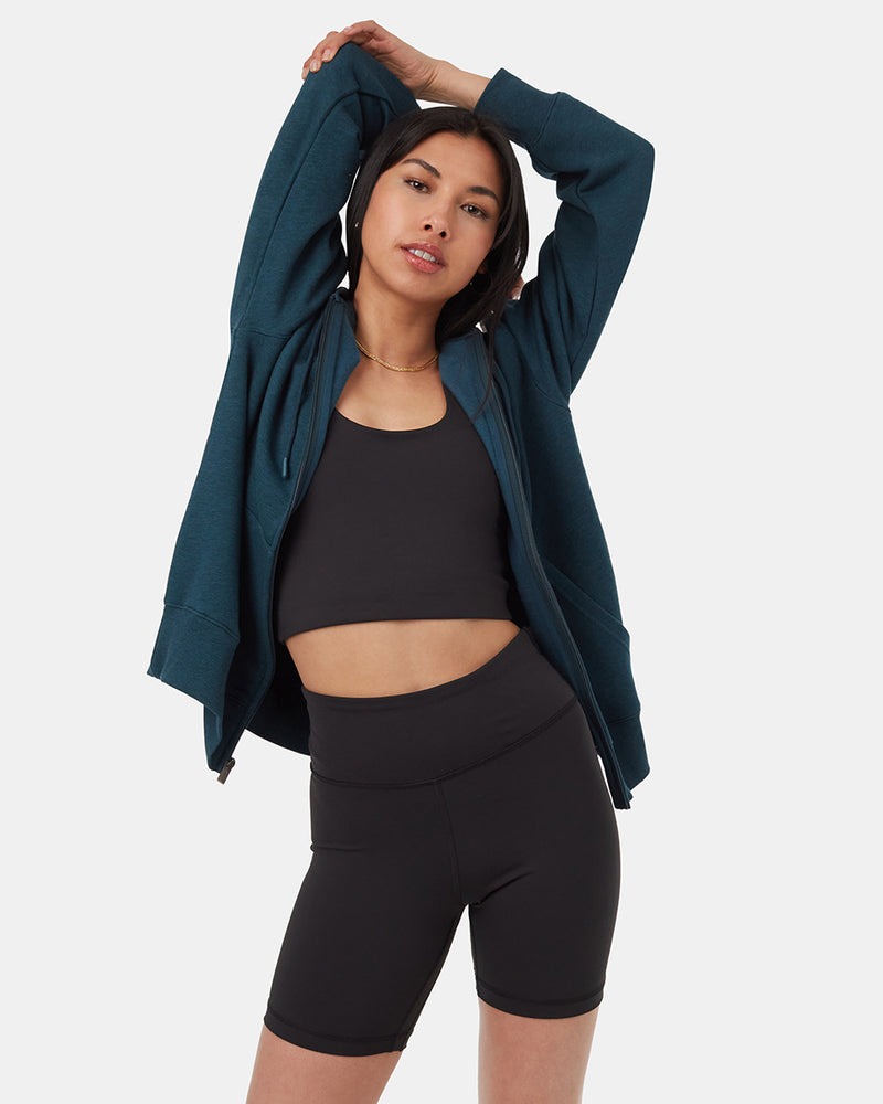 Blue-Womens-Eco-Friendly-Hooded-Zip-up