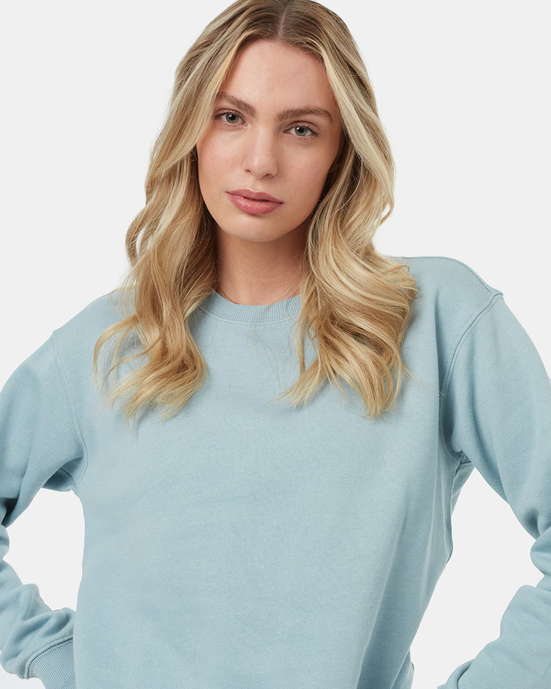 Blue-Womens-Fleece-Long-Sleeve-Sweatshirt