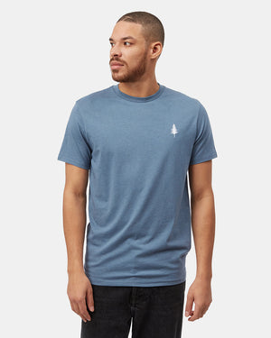 Blue Crew Neck Graphic Tee