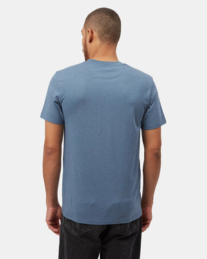 Blue Crew Neck Graphic Tee