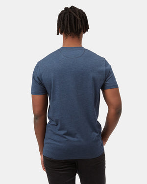 Blue Crew Neck Short Sleeve T-Shirt