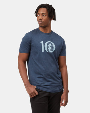 Blue Crew Neck Short Sleeve T-Shirt