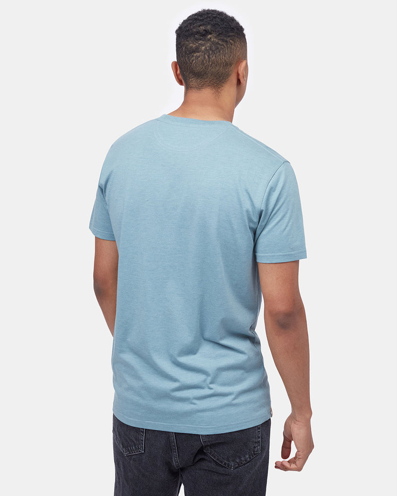 Blue Graphic Crew Neck Men's T-Shirt